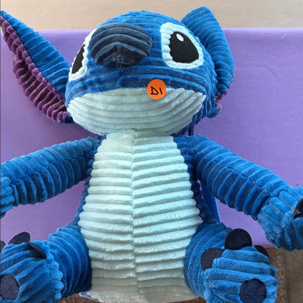 D1, Stitch Blue Backpack With A Small Pocket